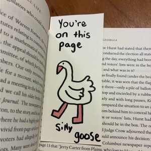 Silly Goose Painted Bookmark